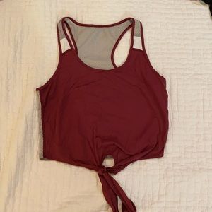 Cropped work out tank top